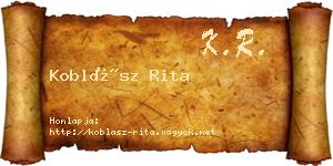 Koblász Rita névjegykártya